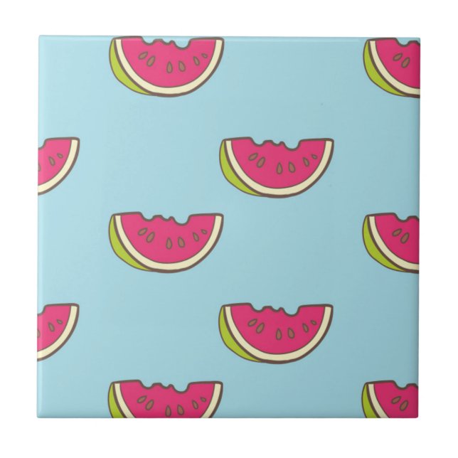 Fatias da melancia no teste padrão da cerceta (Frente)