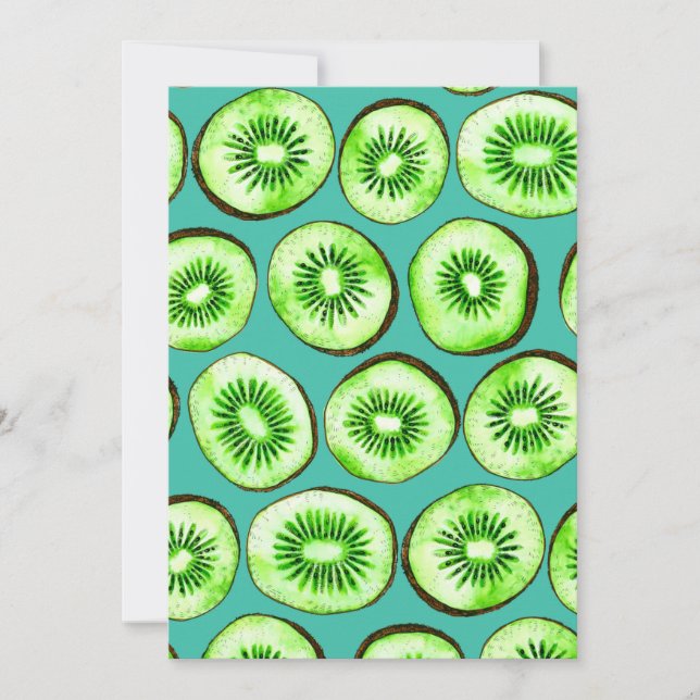 Fatias de Kiwi em turquesa (Frente)