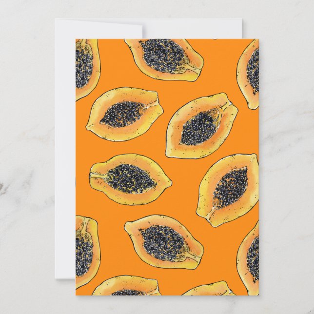 Fatias de mamão em laranja (Frente)