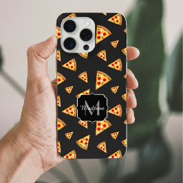 Fatias de pizza divertidas e legais padrão monogra