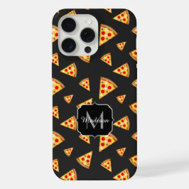 Fatias de pizza divertidas padrão monograma person