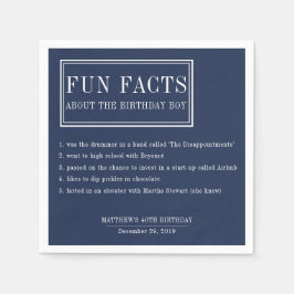 Fatos divertidos personalizaram guardanapos para a