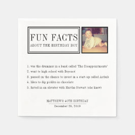 Fatos divertidos personalizaram guardanapos para a