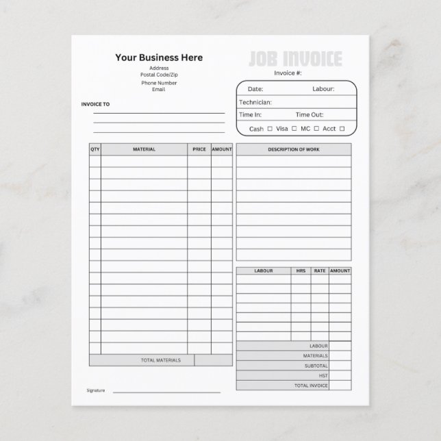 Fatura para pequenas empresas (Frente)