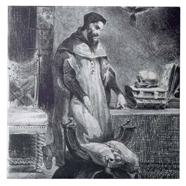 Faust em seu estudo, do Faust de Goethe, 1828, (IL (Frente)