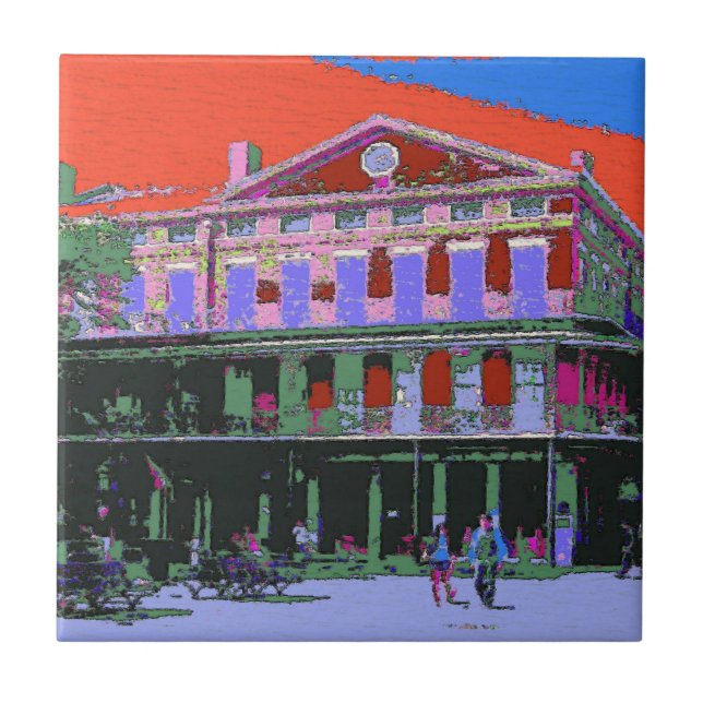 Fauvism: Edifício de Nova Orleans Pontalba (Frente)
