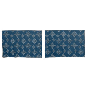 Faux Cinzas Flocos De Neve Em Azul (Folha Não Real