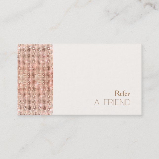 FAUX Copper Sequin Salon Referência do Cliente Lea (Frente)