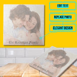 Faux Cracking Vintage Foto Novo Bebê<br><div class="desc">Através de um pouco de magia da plataforma Zazzle,  este modelo converterá sua foto em um falso azulejo cerâmico vintage quebrado. Use-o para imortalizar um evento especial como um novo bebê. Pense nas memórias especiais que você poderia capturar em uma restauração domiciliar ou apenas usá-la como uma trivit.</div>