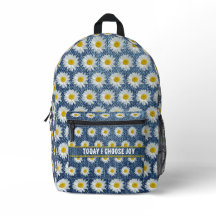 Faux Denim with Daisies Impressão Corte Sew Backpa