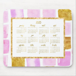 Faux Dourado Anualmente 2025 Calendar Mouse pads R