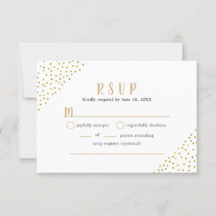 Faux Dourado Confetti Buffet RSVP