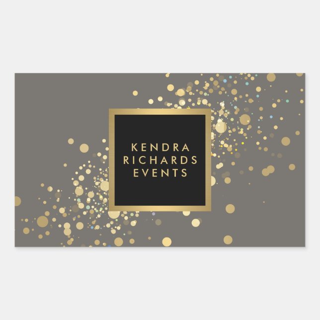 Faux Dourado Confetti sobre os adesivos das Cinzas (Frente)