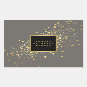 Faux Dourado Confetti sobre os adesivos das Cinzas