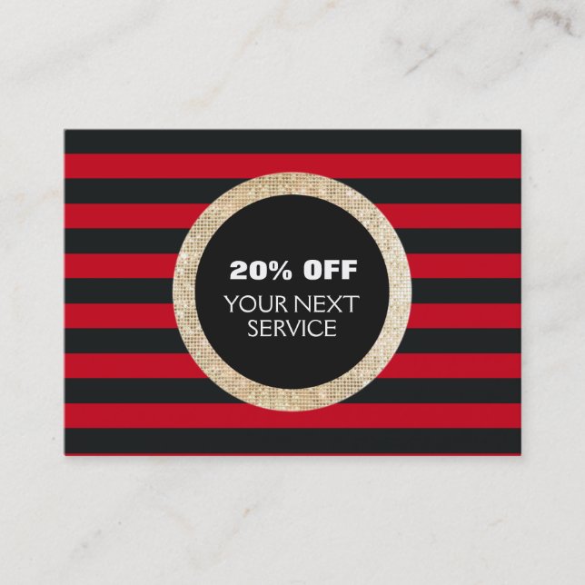 Faux Dourados Sequins Cabelo Desconto Salão Cupão  (Frente)