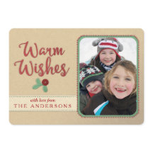 Faux Faux Faux Felt/Embroiderado Cartão de Natal