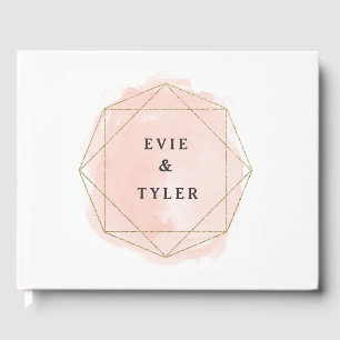 Faux glits do livro de hóspedes da gem de aquarela