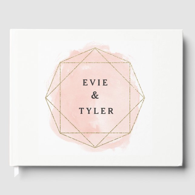 Faux glits do livro de hóspedes da gem de aquarela (Frente)