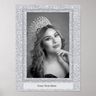 Faux Glitter Personal Portrait Poster