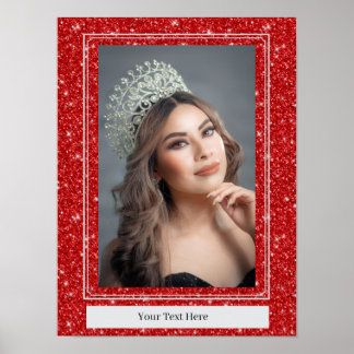 Faux Glitter Personal Portrait Poster