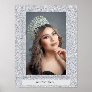 Faux Glitter Personal Portrait Poster