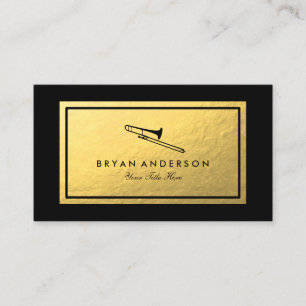 Faux Gold Foil - Cartão de visita de Trombone