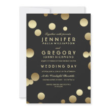 Faux Gold Foil Confetti Convites De Casamento