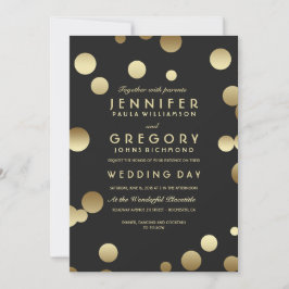 Faux Gold Foil Confetti Convites De Casamento