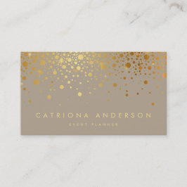 Faux Gold Foil Confetti Pontos Modernos Cartão de 