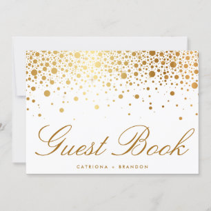 Faux Gold Foil Confetti - Símbolo Elegante do Livr