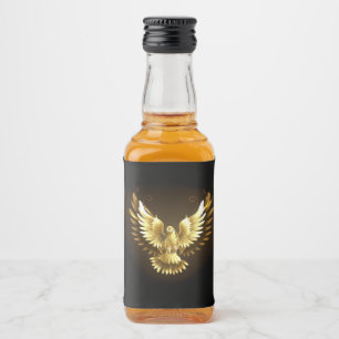 Faux Gold Foil Peace Dove em Preto