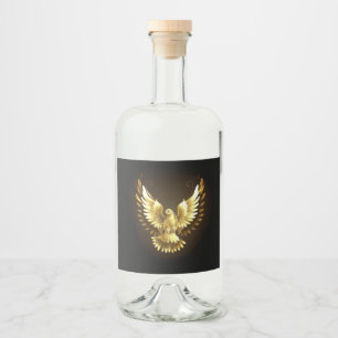 Faux Gold Foil Peace Dove em Preto