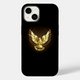Faux Gold Foil Peace Dove em Preto