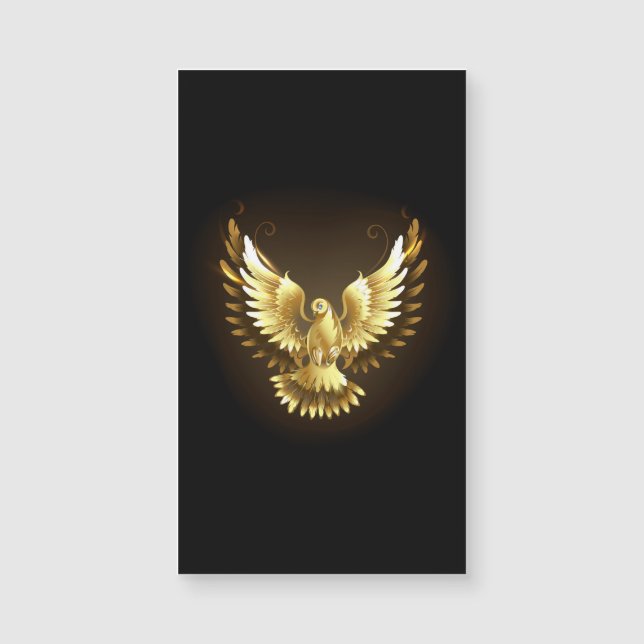 Faux Gold Foil Peace Dove em Preto (Frente)