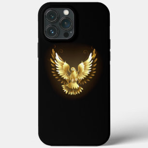 Faux Gold Foil Peace Dove em Preto