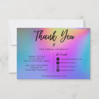 Faux Holographic Obrigado a inserção da mídia soci