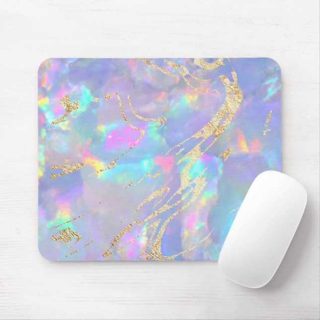 faux holographic opal mouse pad (Com mouse)