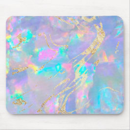 faux holographic opal mouse pad