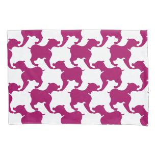 Faux Houndstooth Rosa Escolha a cor Pillowcase