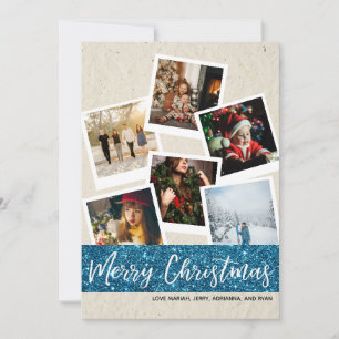 Faux Kraft & Glitter Multi Photo Feliz Natal