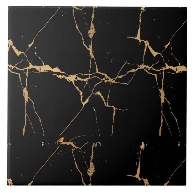 Faux Marble Black Dourado (Frente)