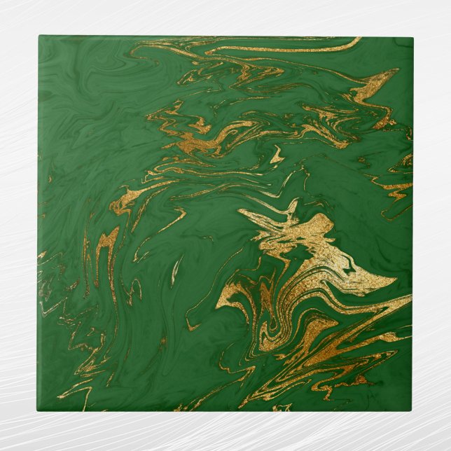 Faux Marble, Dourado Verde Elegante (Criador carregado)