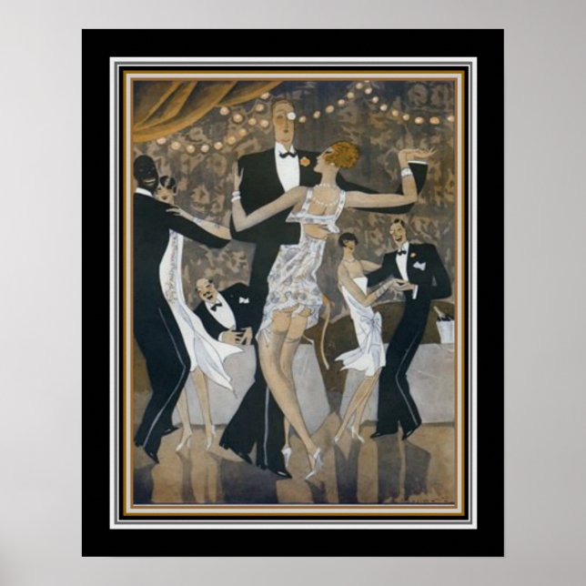 "Faux Pas" Art Deco Dance Impressão 16x20 (Frente)
