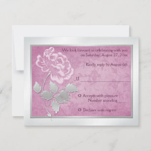 FAUX - Peony Rosa Emboscada na Placa de Resposta P
