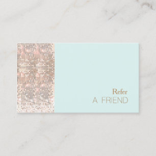FAUX Sequin Beauty Salon Cusomer Referral