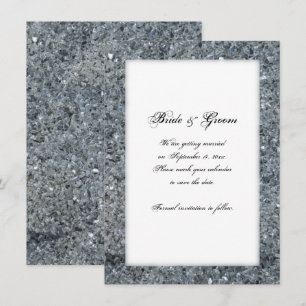 Faux Sparkle Wedding Salvar o Anúncio de Data