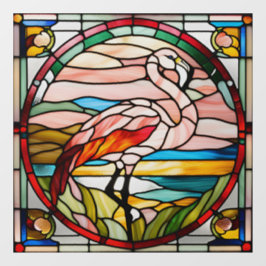 Faux StainGlass Flamingo