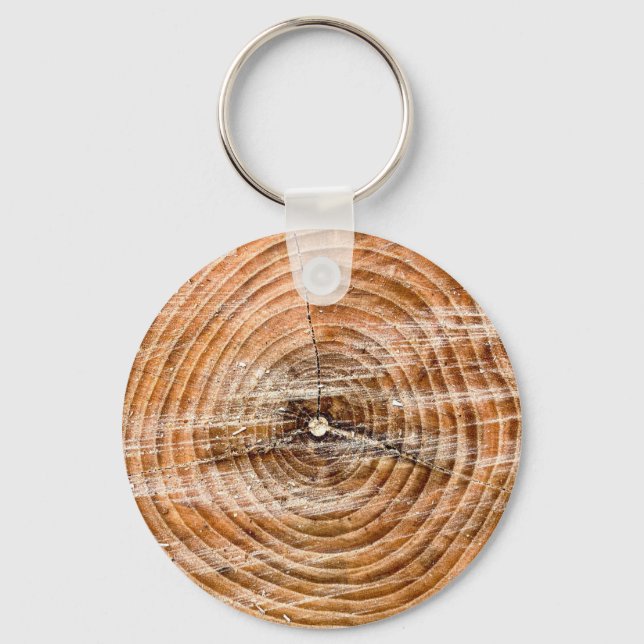 Faux Wood Slice Chaveiro (Frente)
