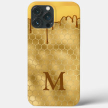 Favo de Mel Drip Gold Tipografia Inicial Favo de M
