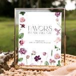 Favor Botânico Por Favor, Pegue Um Poster<br><div class="desc">Favores Botânicos De Aquarela Por Favor Tome Um Poster. Itens correspondentes disponíveis.</div>
